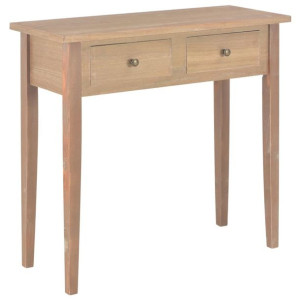 Stolik konsolowy brązowy 79x30x74cm drewno