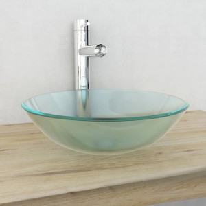 Umywalka szkło hartowane mat okrągła 42cm