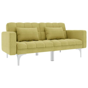 Sofa rozkładana zielona tapicerowana