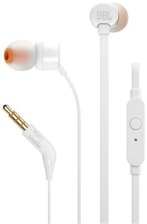 Jbl Słuchawki Dokanałowe T 110 Białe