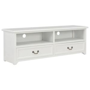 Komoda RTV biała 120x30x40cm drewniana