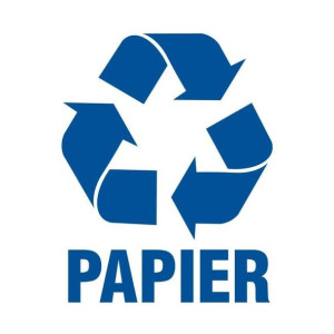 Naklejka Na Kosz Pojemnik Kubeł Do Segregacji Na Odpady Papier
