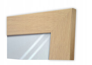 Lustro w szerokiej ramie 110x60 jasny dąb