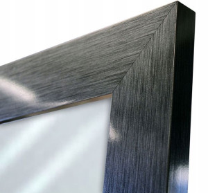Lustro w ramie 50x50 grafit połysk