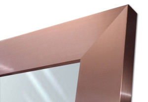 Lustro w ramie 100x60 różowe złoto wysoki połysk