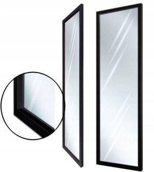 Lustro w ramie 150x40 155x45 nowoczesne czarne 3D