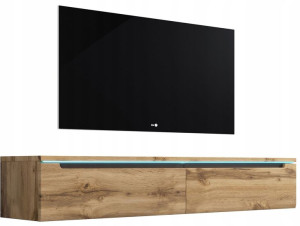 Szafka RTV 140cm wisząca stojąca komoda do salonu - WOTAN