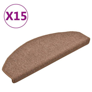 Nakładki na schody, 15 szt., brązowe, 65x24x4 cm