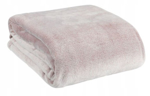 Koc polar narzuta flanela 200x220 różowy KRATTFIOL