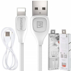 Kabel USB iPhone Lightning 1m Szybkie Ładowanie Remax LESU biały