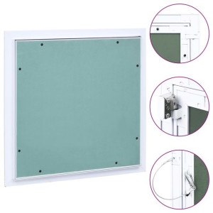 Panel rewizyjny z aluminiową ramą i płytą gipsową, 400x400 mm