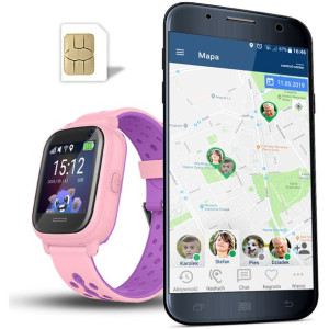 Smartwatch dla dzieci CALMEAN Child Watch Nemo 2, IP67, różowy