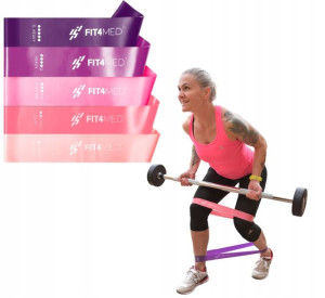 Zestaw 5 Gum Do Ćwiczeń Mini Band Fit4med Fitness