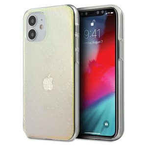 Etui Guess GUHCP12S3D4GIRBL Apple iPhone 12 mini opalowy/iridescent hardcas