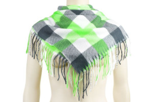 Neonowy Szalik chusta unisex modna krata wielokolorowy Q90