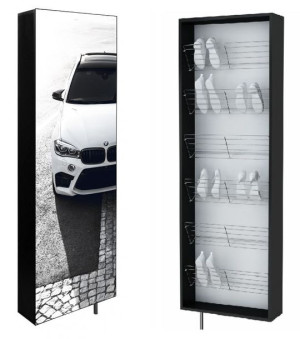 Szafka na buty Obrotowa na 20 par butów  z nadrukiem BMW