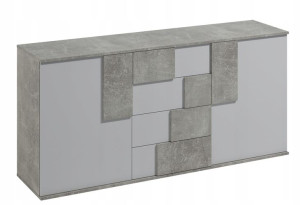 Komoda Elstra 2 180cm beton nowoczesna do salonu geometria