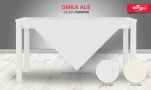Obrus ALIS 80x80 Ecru Kwiat
