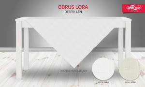Obrus LORA 80x80 Ecru Len