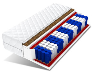 Materac HOME PLUS 100x200 pocket 9 stref kokos
