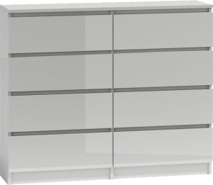 Komoda Malwa M8 120 - Biel Połysk
