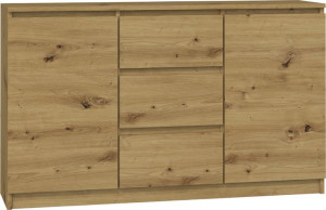 Komoda 2d3s 120 - Dąb Artisan