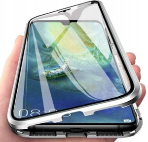 Huawei P20 Lite Srebrne Etui Magnetyczne Magnetic