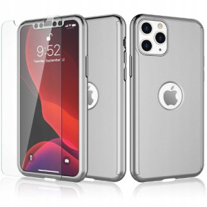 Srebrne Etui Case 360 Do Iphone 11 Pro 5.8 + Szkło