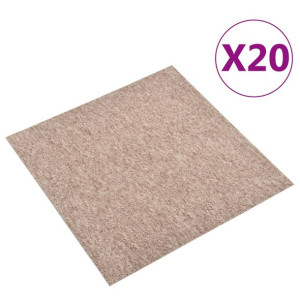 Podłogowe płytki dywanowe, 20 szt., 5 m², 50x50 cm, beżowe
