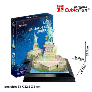 Puzzle 3D LED Statua Wolności