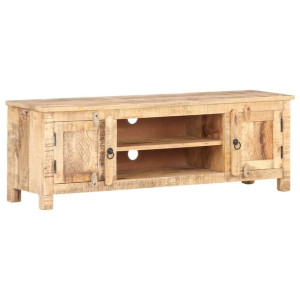 Szafka pod telewizor, 120x30x40 cm, surowe drewno mango