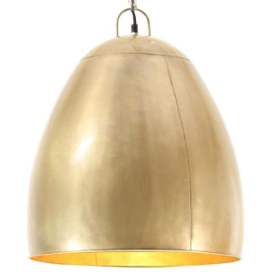 Industrialna lampa wisząca, 25 W, mosiężna, okrągła, 42 cm, E27