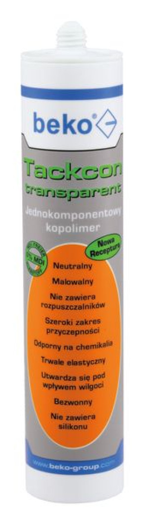 Klej Konstrukcyjny Tackcon 310ml Bezbarwny Beko 1szt/opak