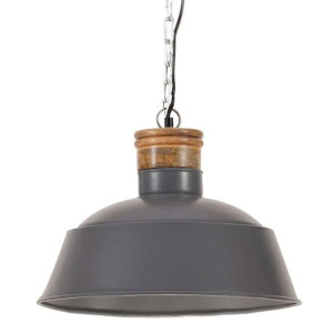 Industrialna lampa wisząca, 42 cm, szara, E27