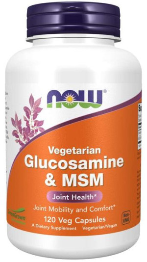 NOW Foods GLUCOSAMINE & MSM Wegetariańska - 120 kapsułek