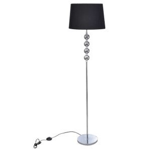 Lumarko Lampa podłogowa z dekoracyjnymi kulami, wysoka, czarna
