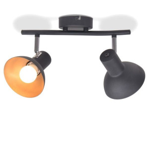 Lumarko Lampa sufitowa na 2 żarówki E27, czarno-złota
