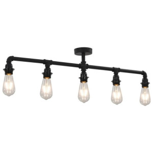 Lumarko Lampa sufitowa, czarna, 5 żarówek E27