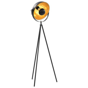 Lumarko Lampa stojąca, E27, czarno-złota, 31 cm