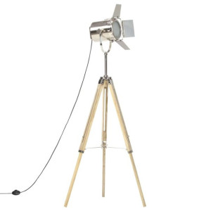 Lumarko Lampa podłogowa na trójnogu, lite drewno mango, 140 cm