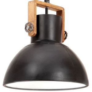 Lumarko Industrialna lampa wisząca, 25 W, czarna, okrągła, 40 cm, E27