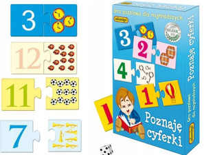 ADAMIGO POZNAJĘ CYFERKI Nauka Cyfer Gra Puzzle