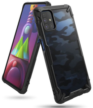 Etui Ringke Fusion-X Samsung Galaxy M51 Camo (Moro) Black