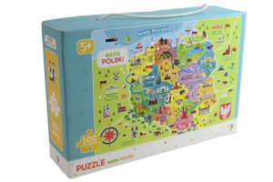 Puzzle Edukacyjne Mapa Polski 100 El 64 X 46 Cm
