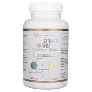Progress Labs Brahmi Bacopa Monnieri 200 mg Ekstrakt 20:1 - 120 kapsułek