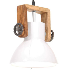 Lumarko Industrialna lampa wisząca, 25 W, biała, okrągła, 19 cm, E27