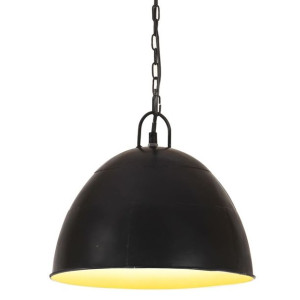 Lumarko Industrialna lampa wisząca, 25 W, czarna, okrągła, 31 cm, E27