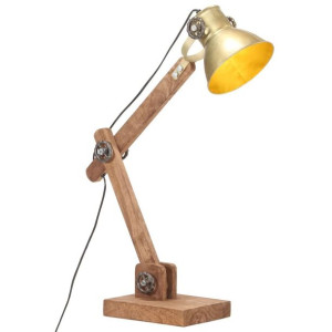 Lumarko Industrialna lampa stołowa, mosiężna, okrągła, 58x18x90 cm, E27