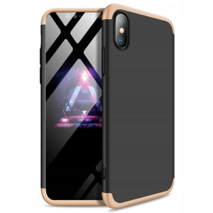 GKK 360 Pancerne etui do iPhone XR czarno-złoty