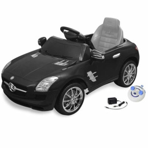 Lumarko Samochód elektryczny dla dzieci Czarny Mercedes Benz SLS 6 V z pilo
